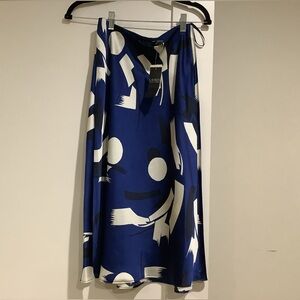 Ralph Lauren women’s blue and white midi skirt